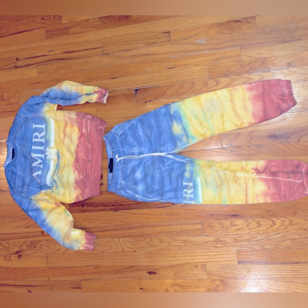 Amiri tie dye sweat suit